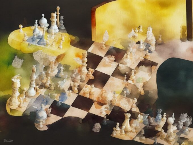 Creative Chess Art Wallpaper for Your Desktop in high quality for free