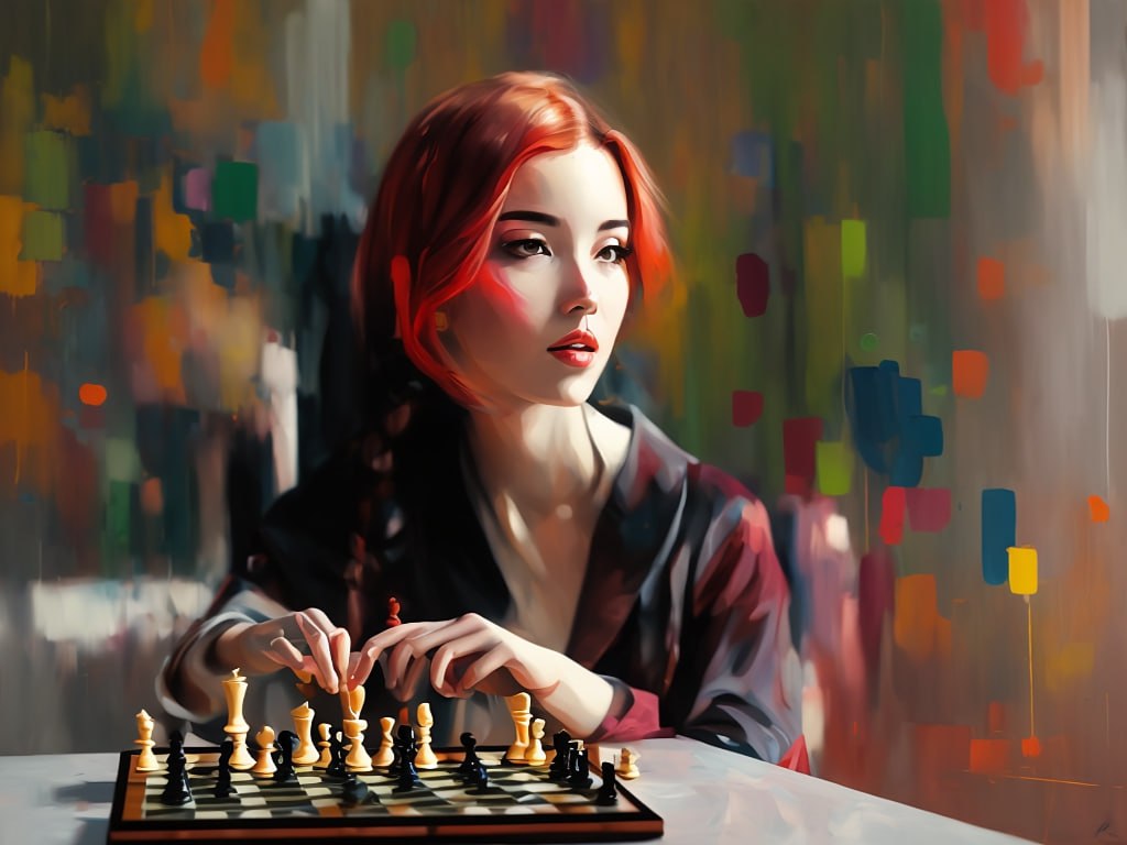 Whimsical Chess Girls Wallpaper in HD in high quality for free