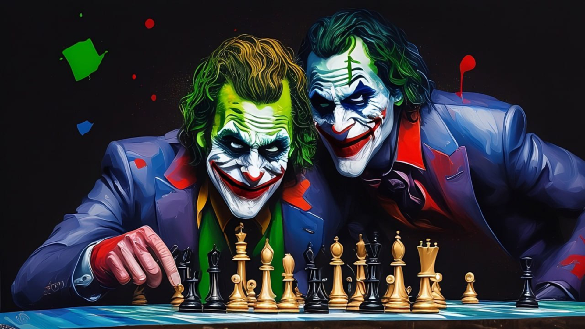 Joker’s Chessboard of Chaos Wallpaper in Full HD for Your Desktop in high quality for free