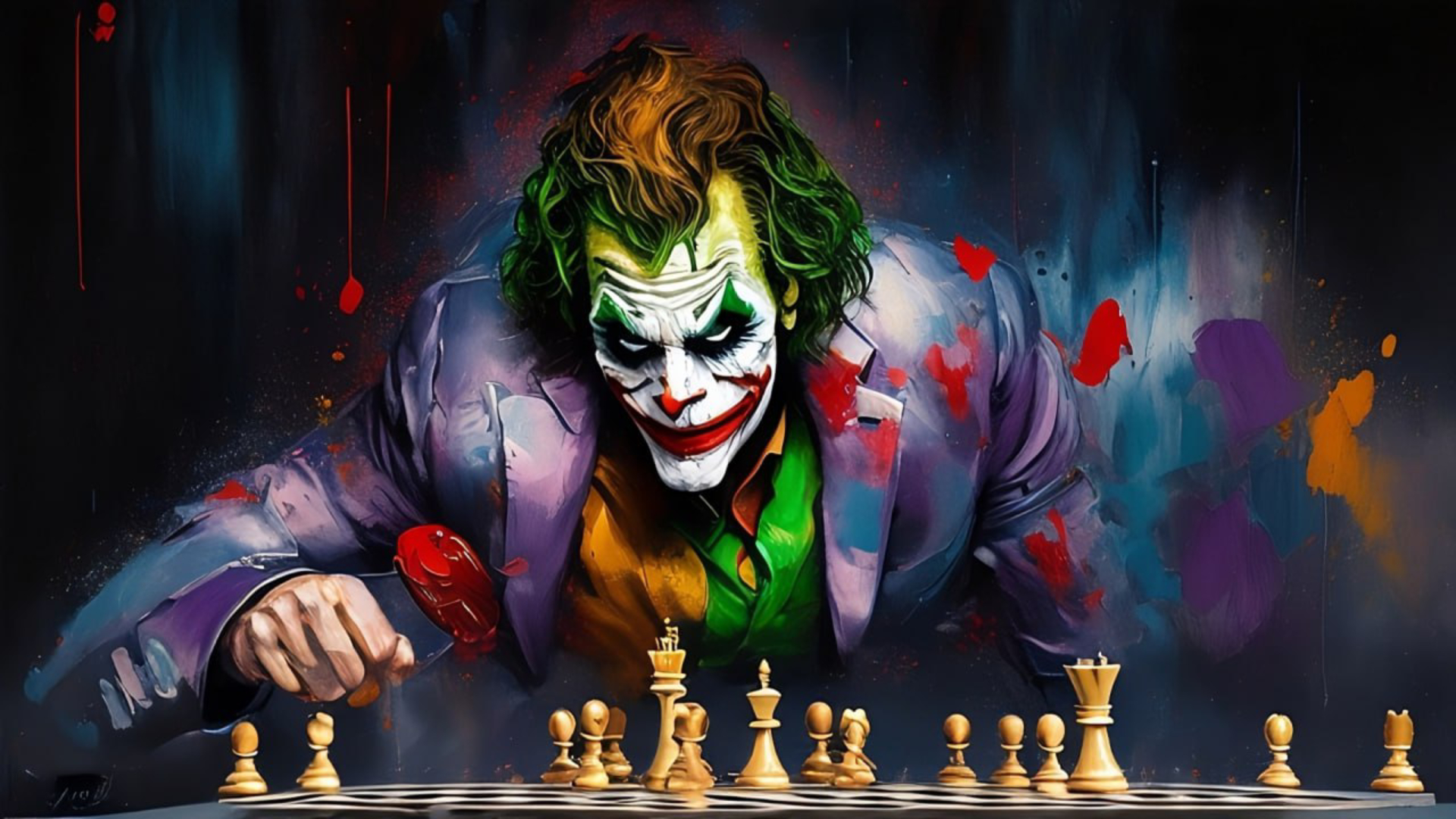 Joker’s Chessboard of Power Wallpaper in Full HD for Your Desktop in high quality for free