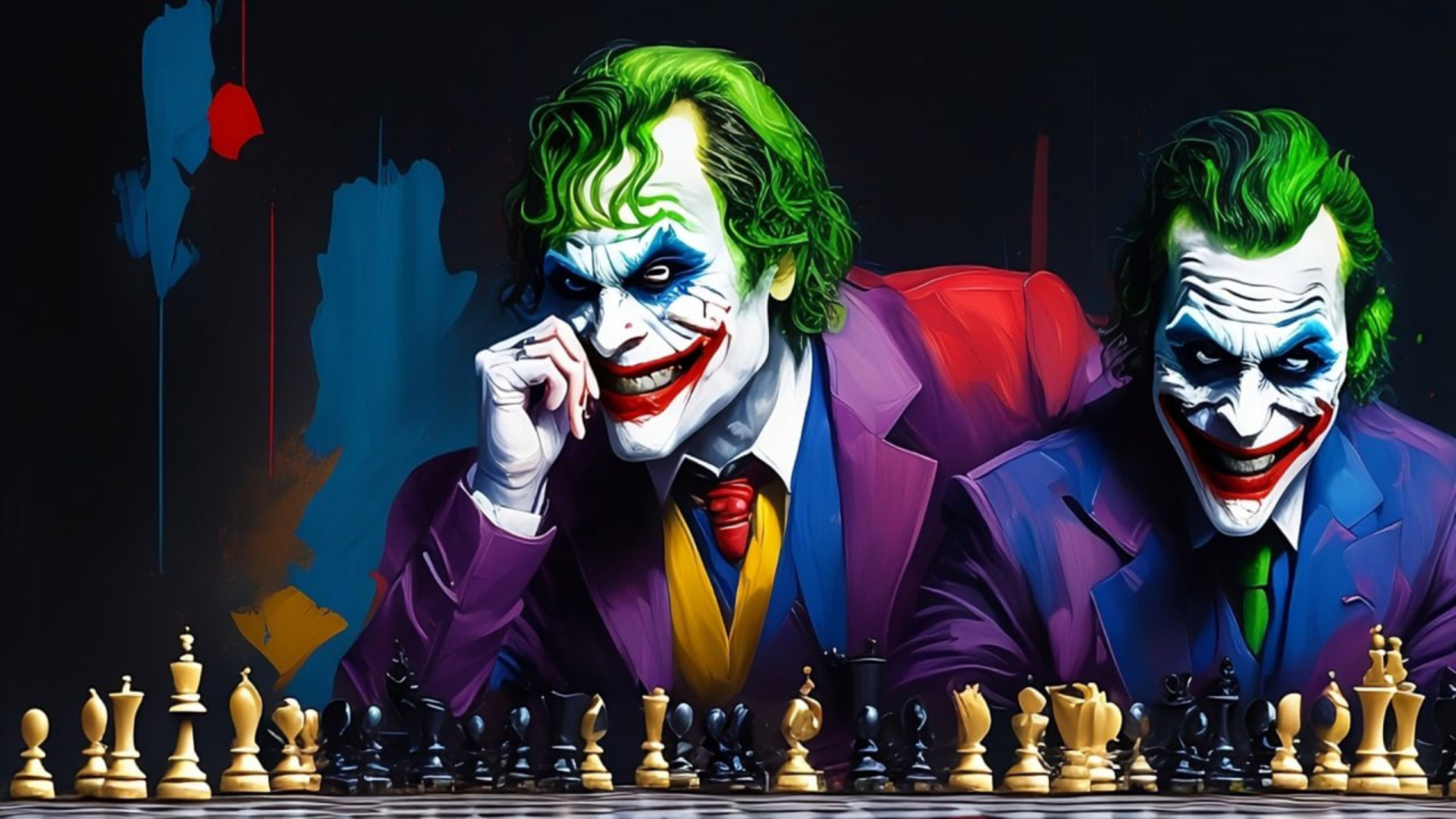 Joker’s Chessboard of Madness Wallpaper in Full HD for Your Desktop in high quality for free