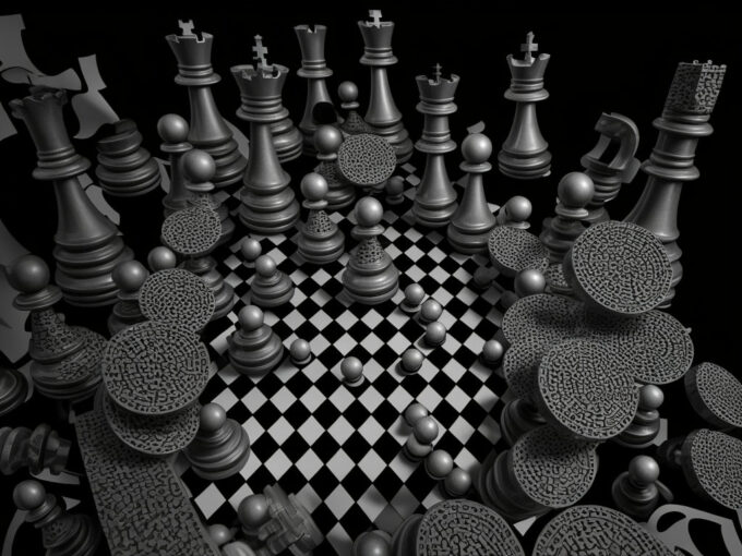 Bold and Unique Chess Art Wallpaper in high quality for free