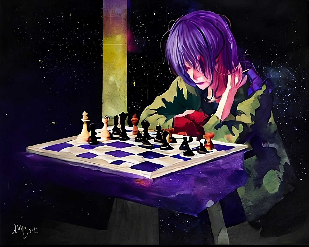 Boy and Chess Pieces in Wallpaper in HD for Your Desktop in high quality for free