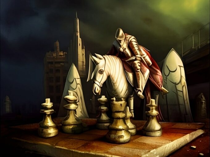 The King’s Domination: Abstract Chess Wallpaper in high quality for free