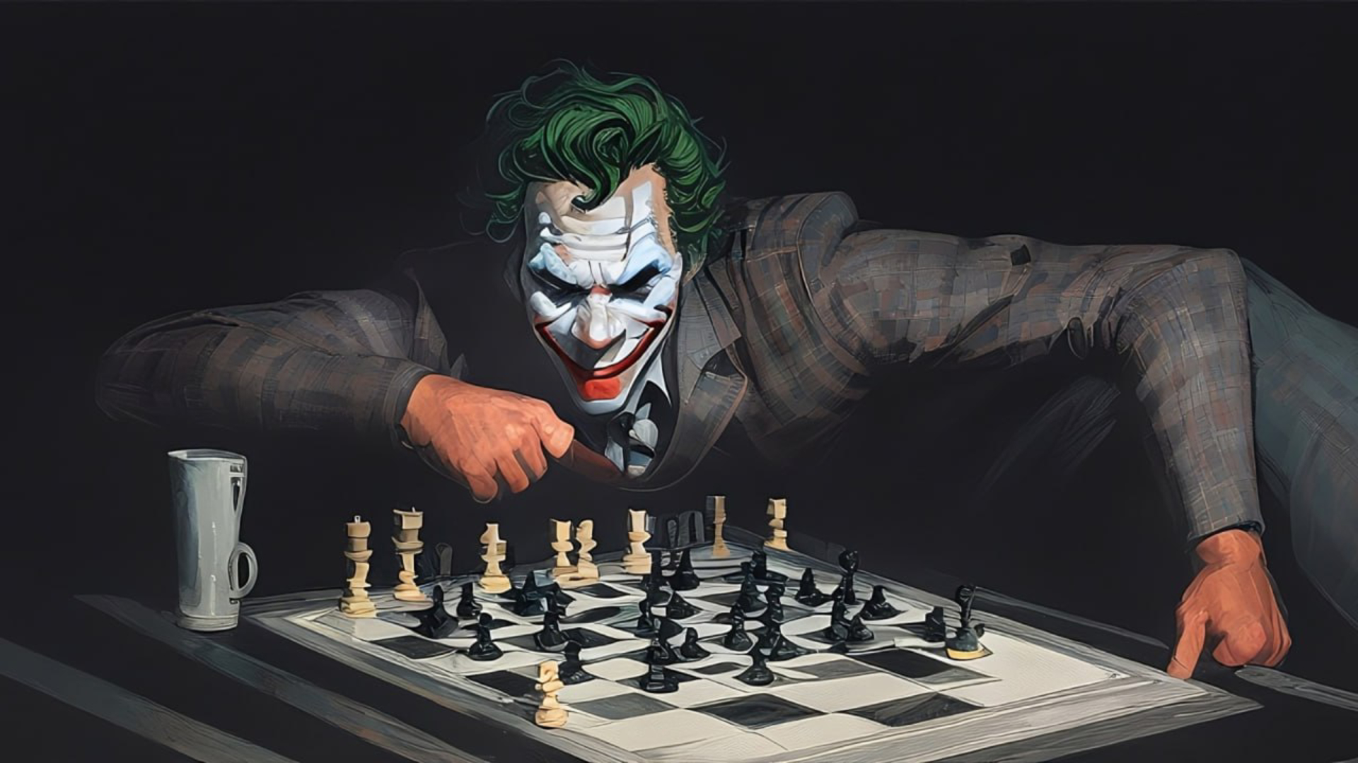 Joker vs Batman Chess Wallpaper in Full HD for Your Desktop in high quality for free