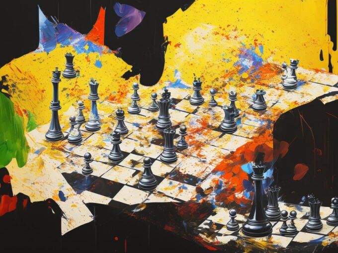 Bold and Creative Chess Art Wallpaper in high quality for free