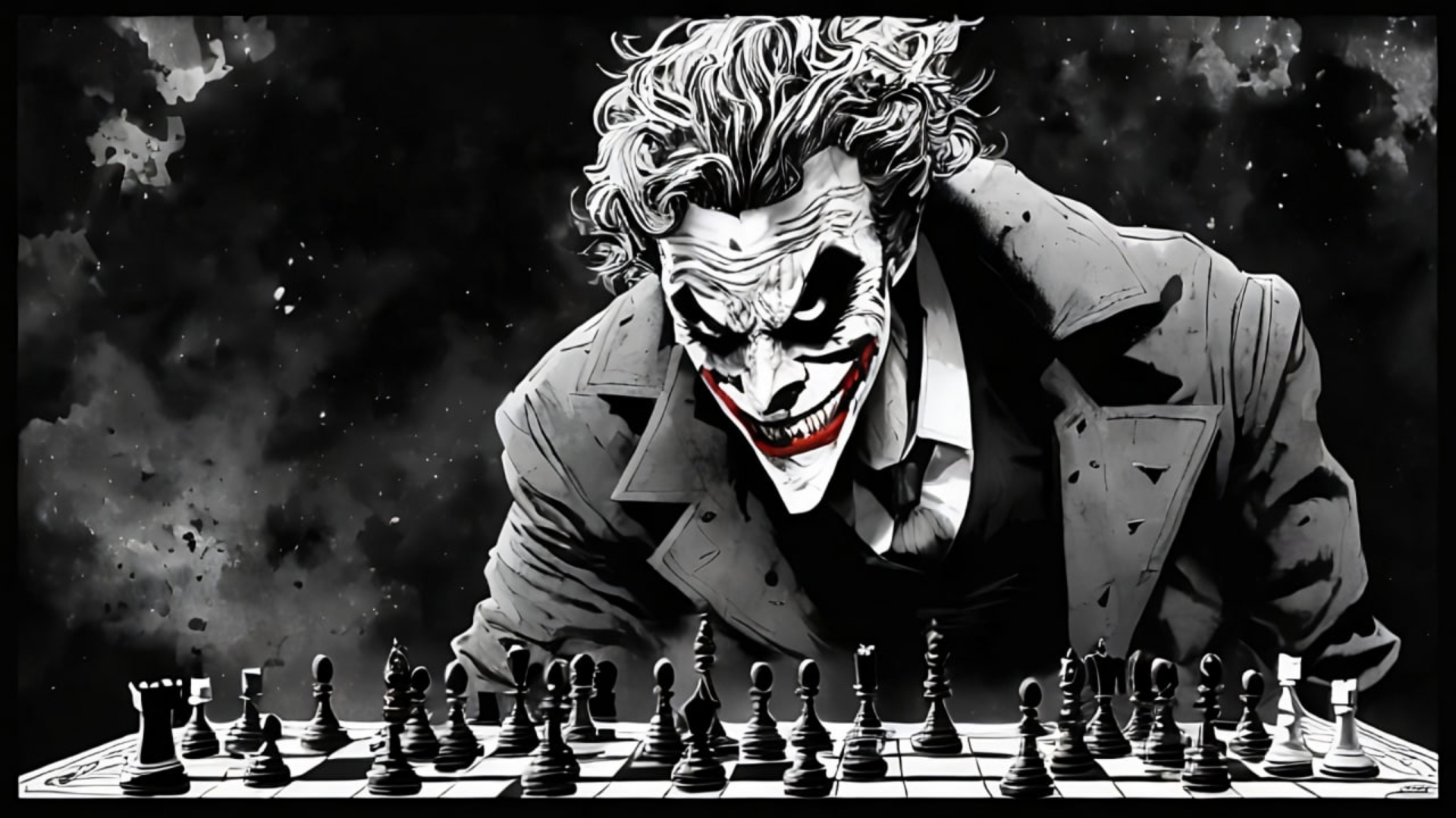 Joker’s Chess Masterpiece Wallpaper in Full HD for Your Desktop in high quality for free