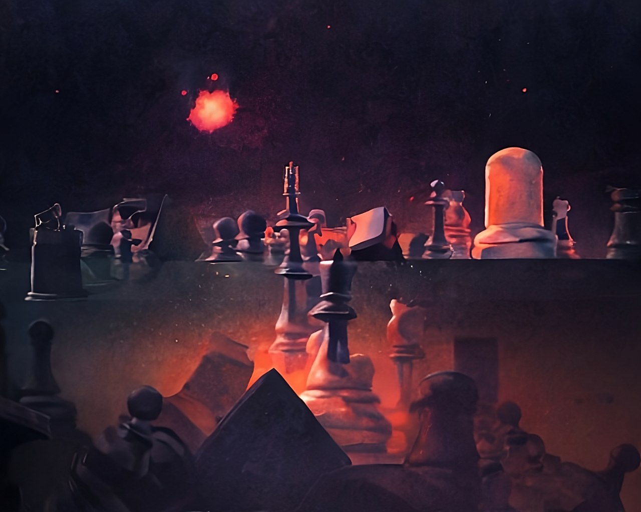 Futuristic Chess Wallpaper in HD for Your Desktop in high quality for free