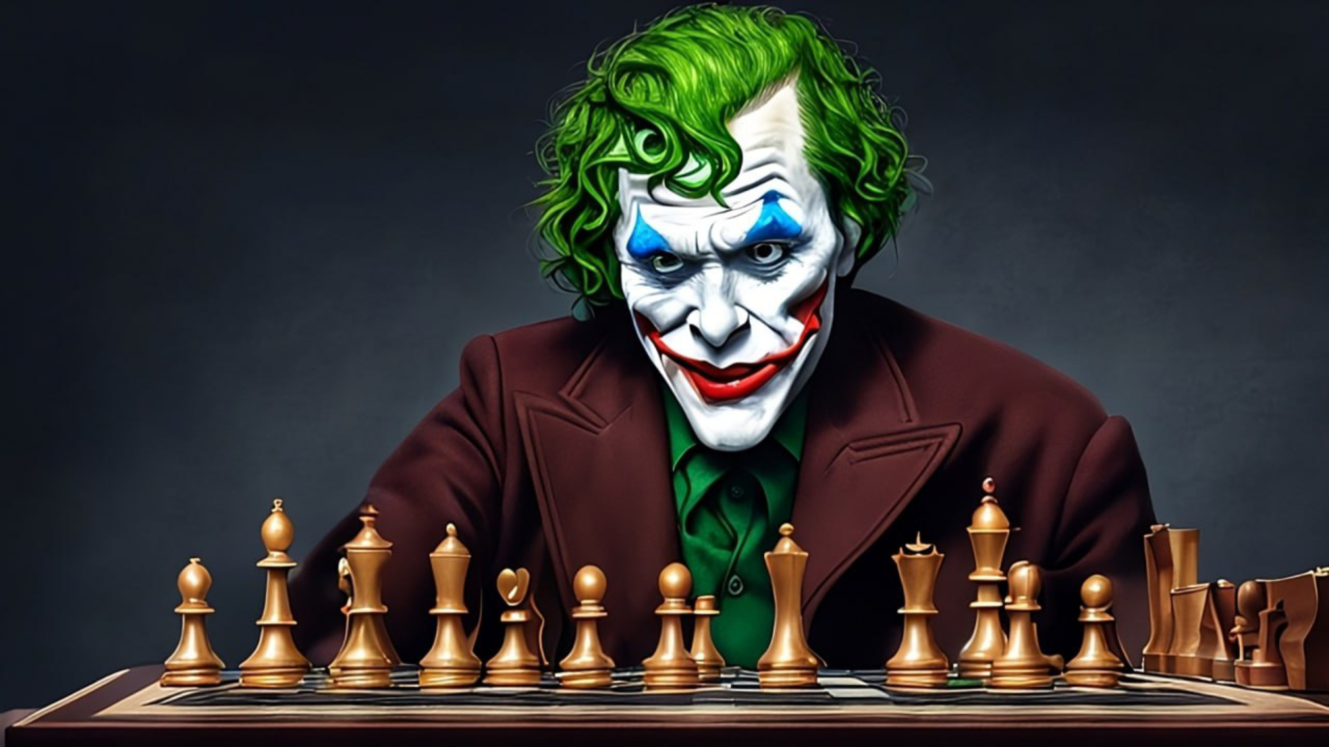 Joker’s Sinister Chess Game Wallpaper in Full HD for Your Desktop in high quality for free