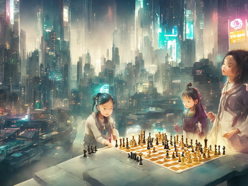 Mysterious Chess Girl Wallpaper in HD for your Desktop in high quality for free