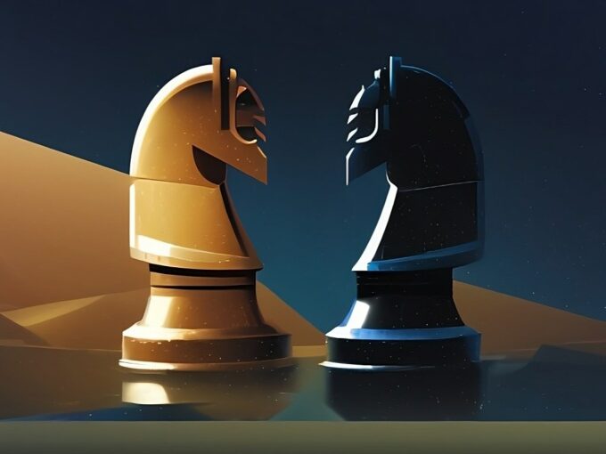 Equestrian Chess: Abstract Wallpaper for Desktop in high quality for free