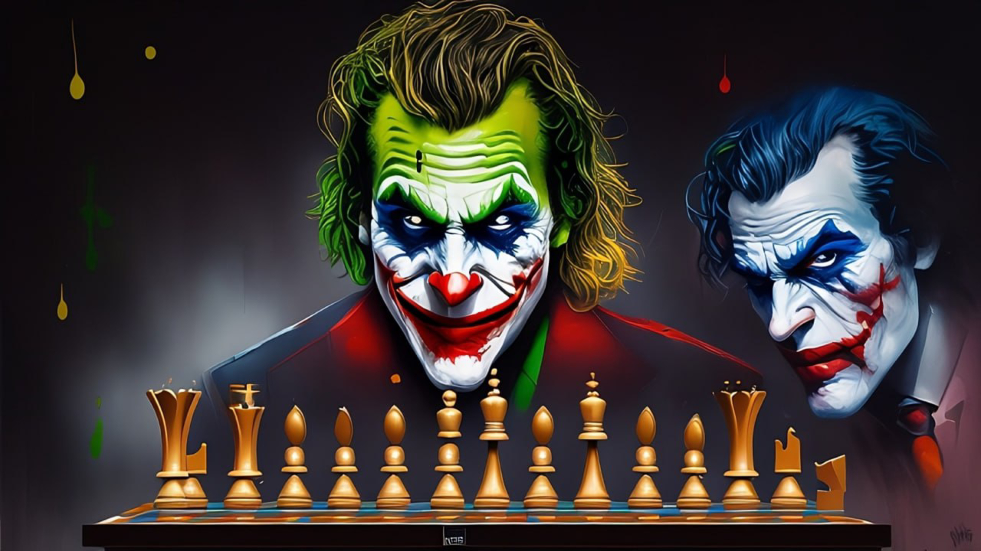 Joker’s Dark Chessboard Wallpaper in Full HD for Your Desktop in high quality for free